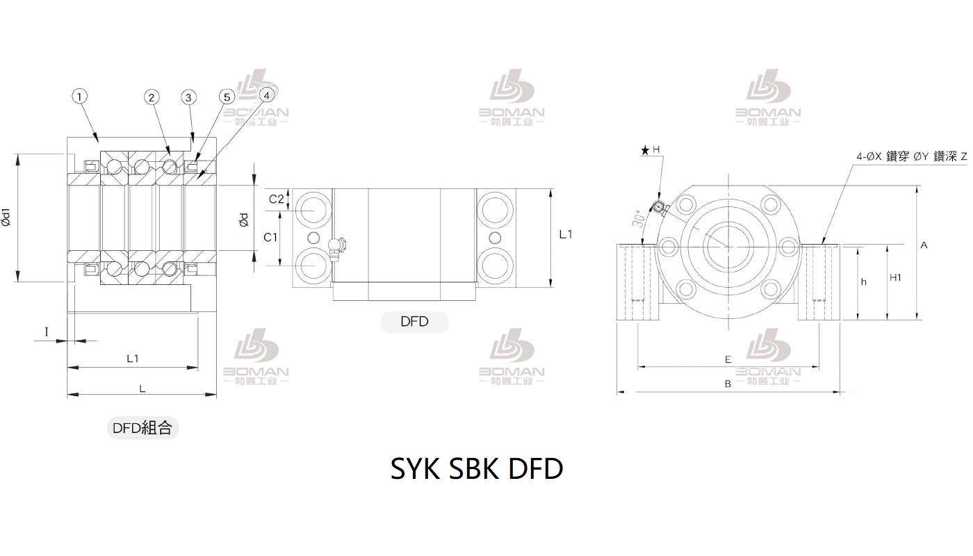 SYK MBL10/12-B 丝杆支撑座syk